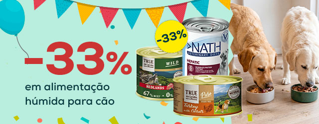 Até -33% numa seleção de alimentação húmida para cão